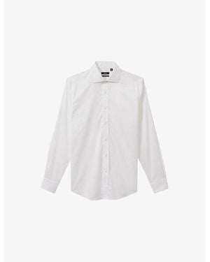 Reiss Bishopsgate Long-Sleeved Cotton-Blend Shirt - White