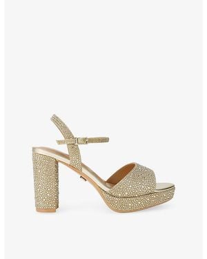 Carvela Kurt Geiger Palmira Heeled Woven Sandals - Metallic