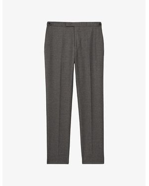 Reiss Degree Slim-Fit Wool-Blend Suit Pants - Gray