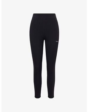 TEAM WANG design Logo-Print Stretch-Woven Leggings - Blue