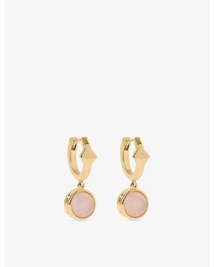 Astley Clarke Luna 18Ct- Plated Sterling- And Quartzite Huggie Earrings - Metallic
