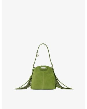 Maje Miss M Leather Pouch - Green