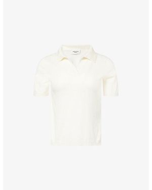 Weekend by Maxmara Open-Collar Silk And Wool Jumper - White