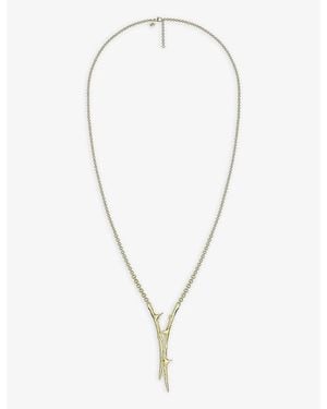 Shaun Leane Rose Thorn-Plated Vermeil Sterling- Lariat Necklace - Metallic