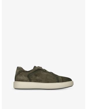 Officine Creative Slouch Suede Low-Top Trainers - Green