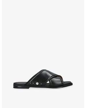 Maison Margiela Tabi Numbers Leather Sandals - Black