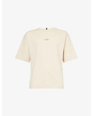 Oakley Stacked Metal Graphic-Print Cotton T-Shirt - Natural