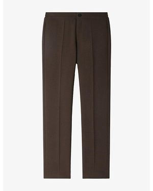 Sandro High-Rise Stretch-Jersey Trousers - Brown