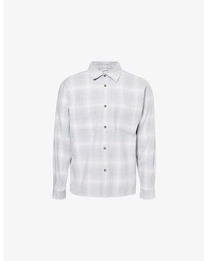 FRAME Plaid Check-Print Cotton-Poplin Shirt - White