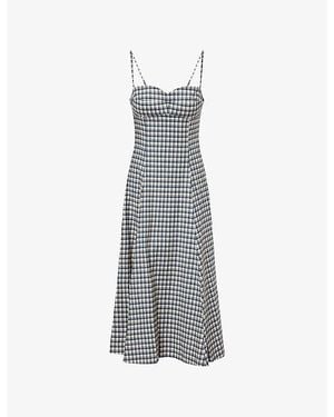 Reformation Kailani Cotton Midi Dress - Gray