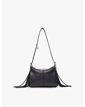 Maje Miss M Mini Leather Cross-Body Bag - Black