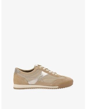 Carvela Kurt Geiger Costa Suede And Mesh Sneakers - Natural