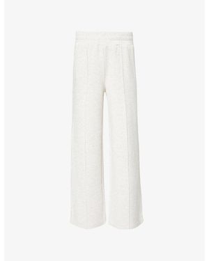 Varley The Wide Leg 28 High-Rise Stretch-Jersey Trousers - White