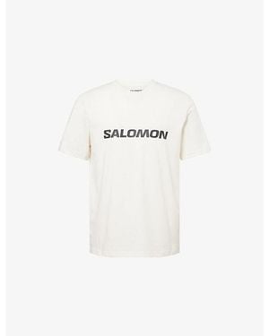 Salomon Logo-Print Short-Sleeve Cotton T-Shirt - White