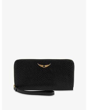 Zadig & Voltaire Compagnon Soft Wild Leather Wallet - Black