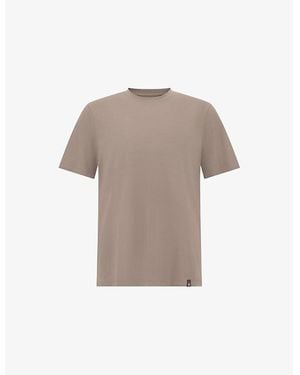 BOGGI Short-Sleeved Crewneck Stretch-Cotton T-Shirt - Natural