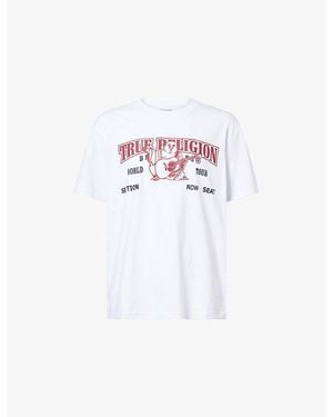 TRUE RELIGION Graphic-Print Short-Sleeves Cotton T-Shirt - White