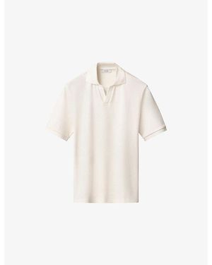 Eton Short-Sleeved Jacquard Cotton Polo Shirt - White