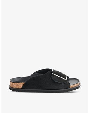 Whistles Ellery Buckle-Embellished Flat Leather Slides - Black