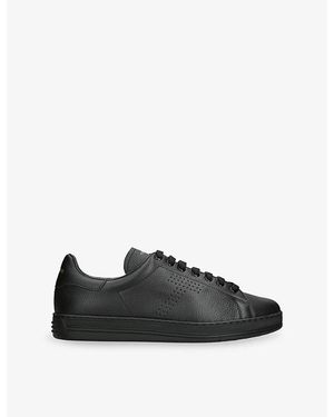 Tom Ford Warwick Leather Trainers - Black