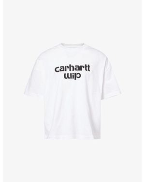 Carhartt Archive Graphic Text-Print Cotton T-Shirt - White