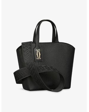 Cartier C De Mini Leather Tote Bag - Black