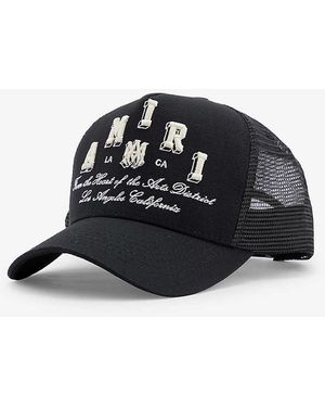 Amiri Logo-embroidered Cotton Trucker Cap - Black