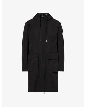 Moncler Laerte Long Tech-Woven Parka - Black