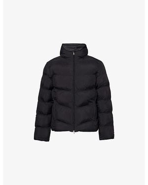 Arne Chevron Hooded Shell-Down Puffer Jacket - Black
