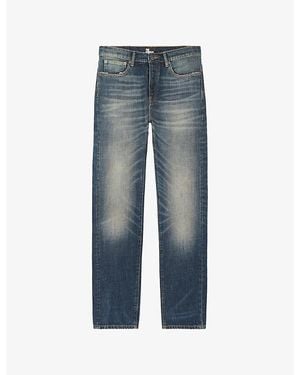 The Kooples Faded Straight-Leg Jeans - Blue