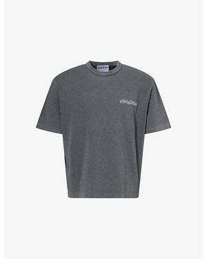 MKI Miyuki-Zoku Slub Exclusive Logo-Print Cotton T-Shirt - Grey