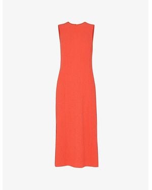 Whistles Erin Slim-Fit Textured Stretch-Woven Midi Dress