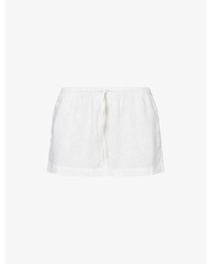 WE Are Tala Drawstring Linen-Blend Shorts - White