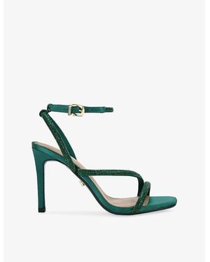 Carvela Kurt Geiger Paparazzi Crystal-Embellished Faux-Leather Heels - Green