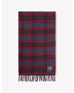 Zadig & Voltaire Joan Tartan Wool-Blend Scarf - Purple