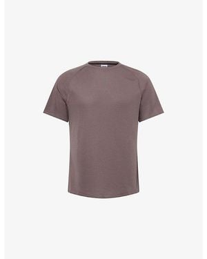 GYMSHARK Hybrid Engineered Jacquard Stretch-Woven T-Shirt - Purple