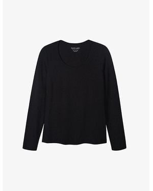 The White Company Essential Double-Layer Cotton-Jersey T-Shirt - Black