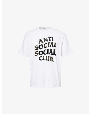 ANTI SOCIAL SOCIAL CLUB Camo Logo-Appliqué Cotton T-Shirt - White