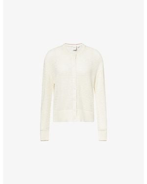 Varley Pembroke Pointelle-Knit Cotton Cardigan - White