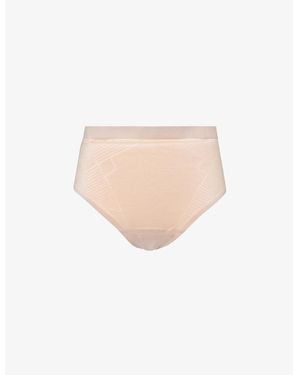 Spanx Thinstincts 2.0 High-Rise Stretch-Woven Thong - Natural