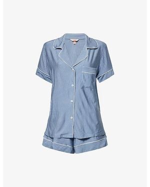 Eberjey Gisele Relaxed Short Modal-Jersey Pyjama Set - Blue