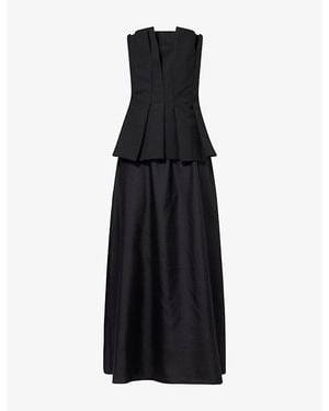 RÓHE Frames Tulip Bustier Midi Dress - Black