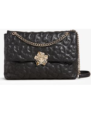 Ted Baker Ayshah Magnolia-quilted Large Leather Crossbody Bag - Black