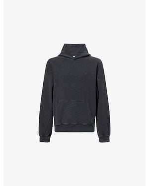 The Couture Club Ribbed Relaxed-Fit Cotton-Jersey Hoodie - Blue