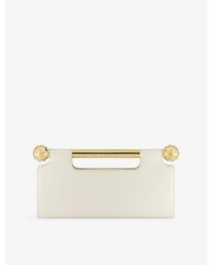 BVLGARI Tubogas Spheres Leather Clutch - White