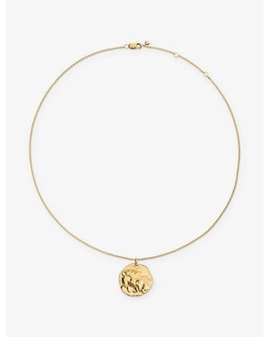 Monica Vinader Taurus Zodiac 18Ct Vermeil Pendant Necklace - Metallic