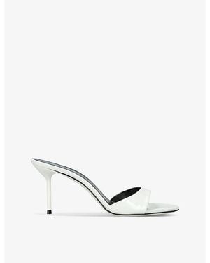 Paris Texas Lidia Mule 70 Leather Heeled Sandals - White