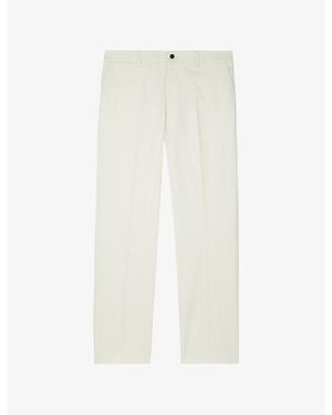 The Kooples Tapered-Leg Stretch-Cotton Chino Trousers - White