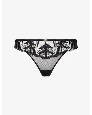Aubade Sweet Euphoria Tanga Lace Briefs - Black