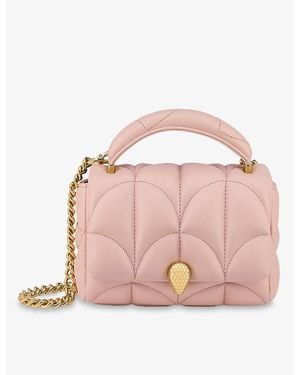 BVLGARI Serpenti Sugarloaf Leather Shoulder Bag - Pink
